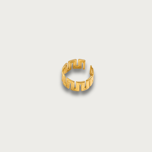 Gold Wave Open Ring