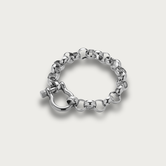 Silver Chunky Buckle Bracelet