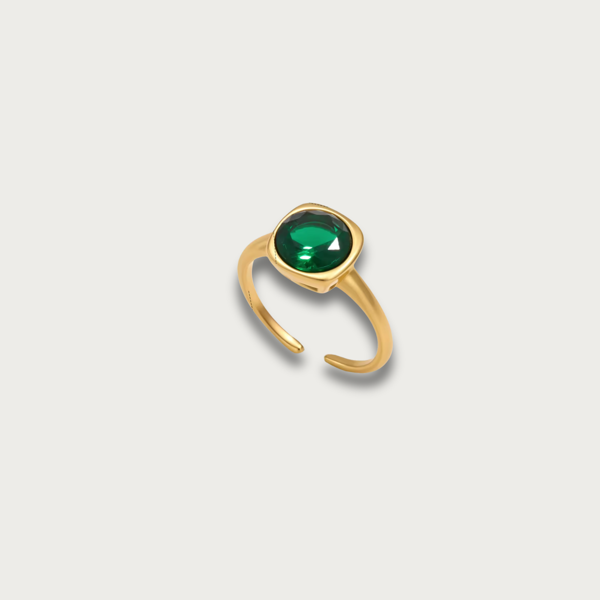 Green Zirconia Solo Ring