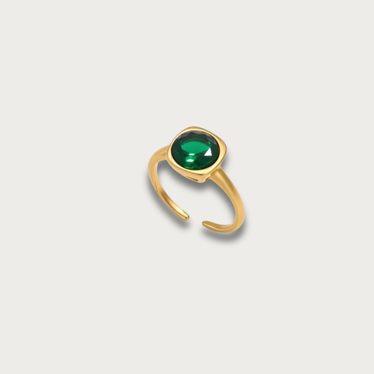 Green Zirconia Solo Ring