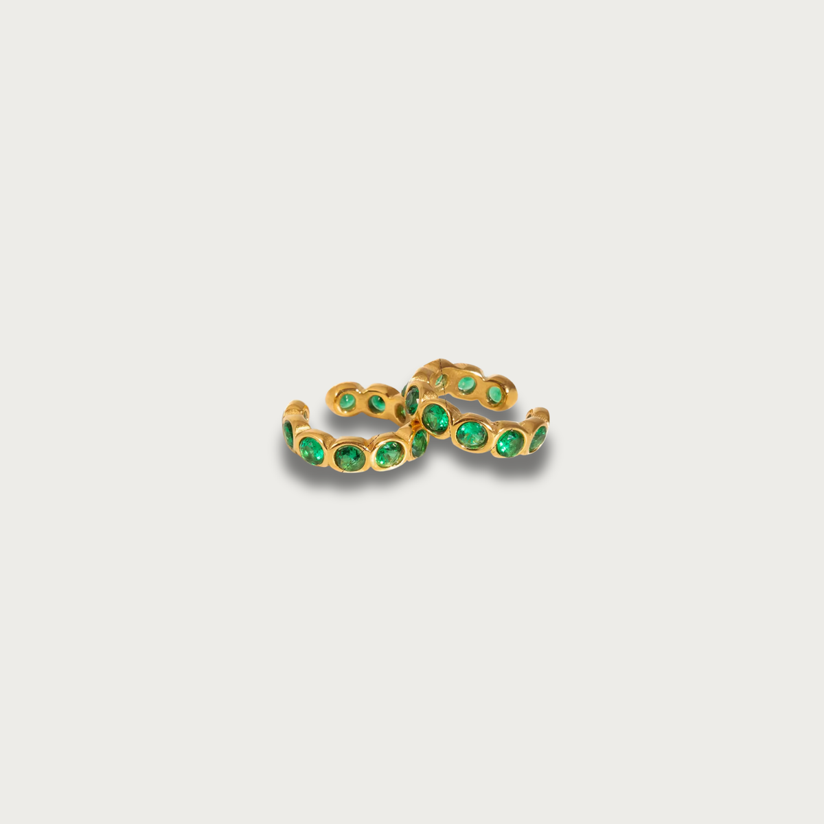 Green Zirconias Earcuff Set
