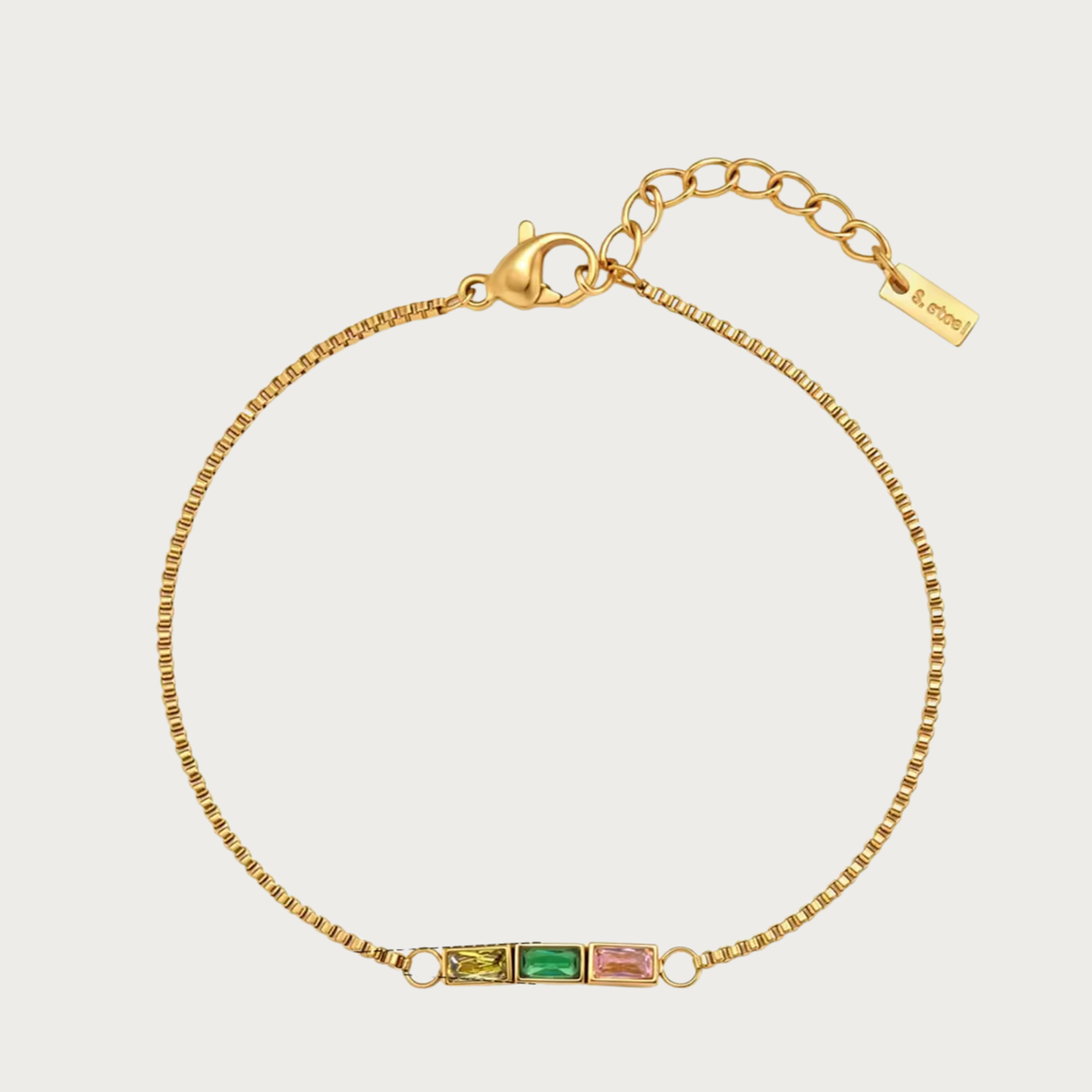 Rectangular Color Zirconias Bracelet