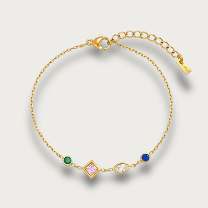 Multi Shaped & Colorful Zirconias Bracelet