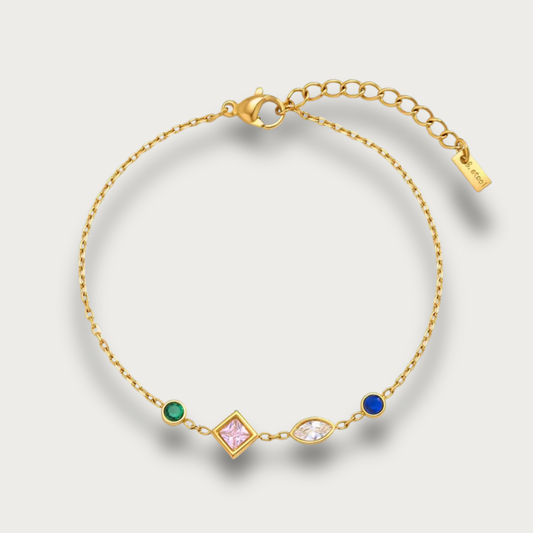 Multi Shaped & Colorful Zirconias Bracelet