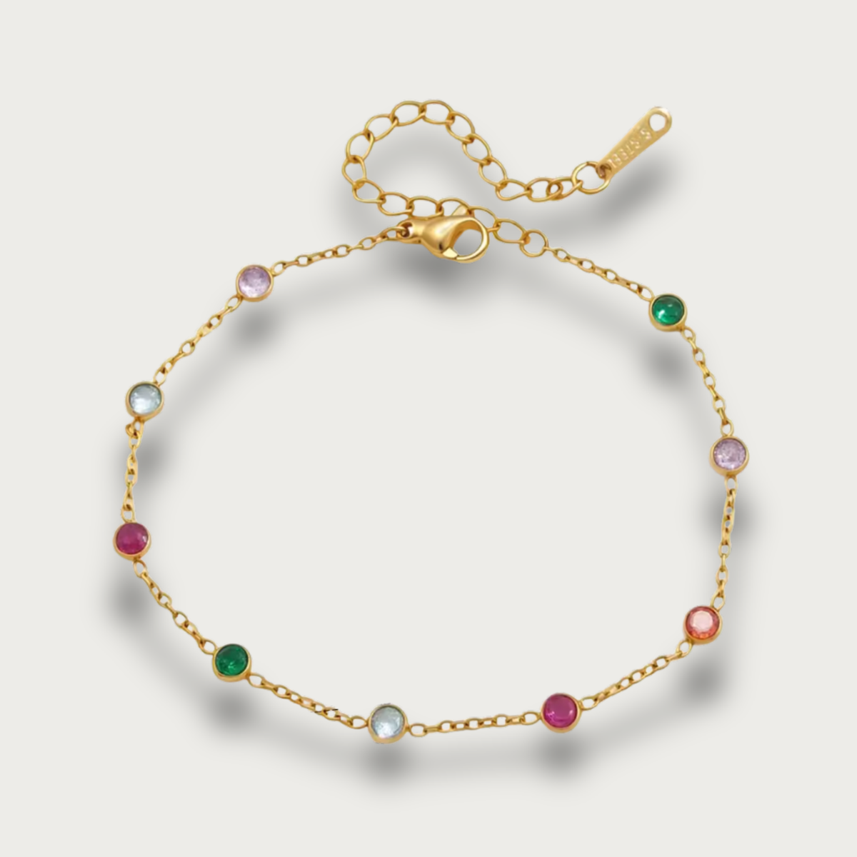 Circles Colorful Zirconias Bracelet