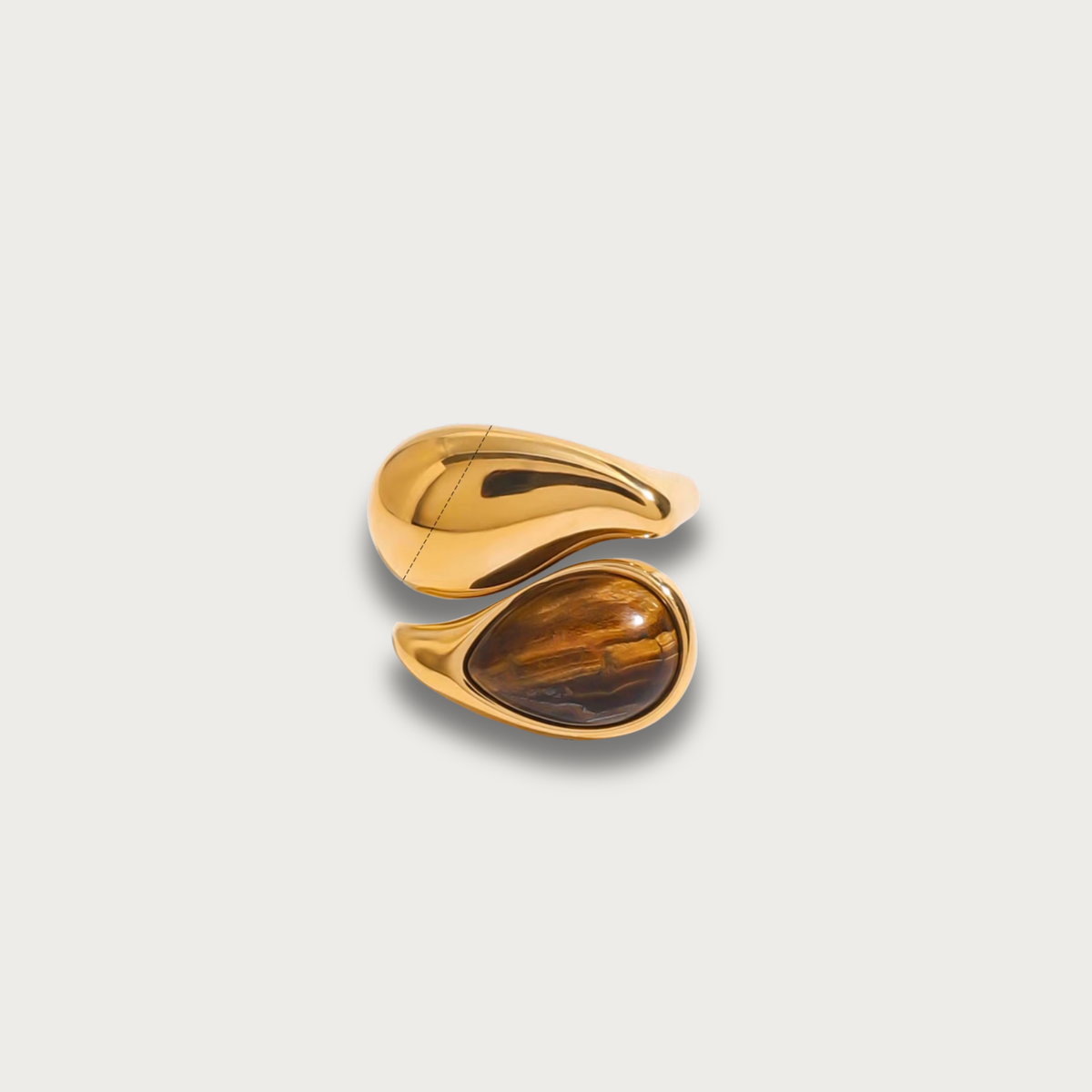Brown Stone Open Ring