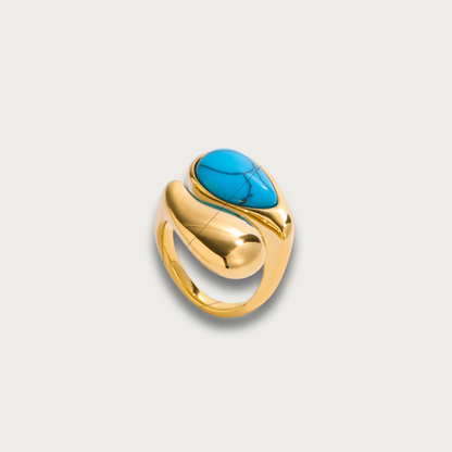 Turquoise Stone Open Ring