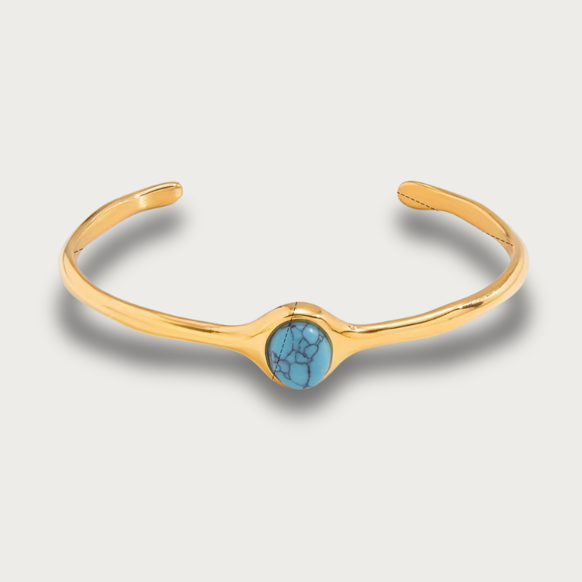 Turquoise Stone Cuff Bracelet
