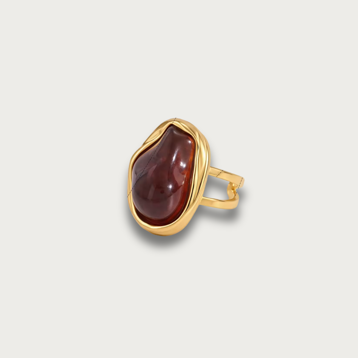 Chunky Brown Stone Ring