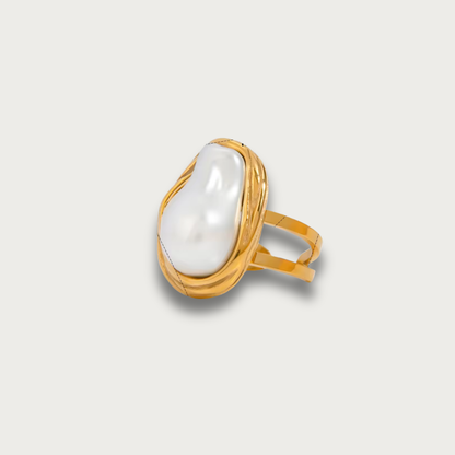 Chunky Pearl Stone Ring