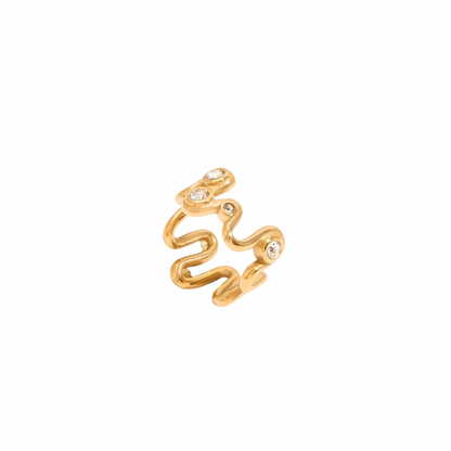 Zirconias Irregular Wavy Ring