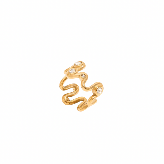Zirconias Irregular Wavy Ring