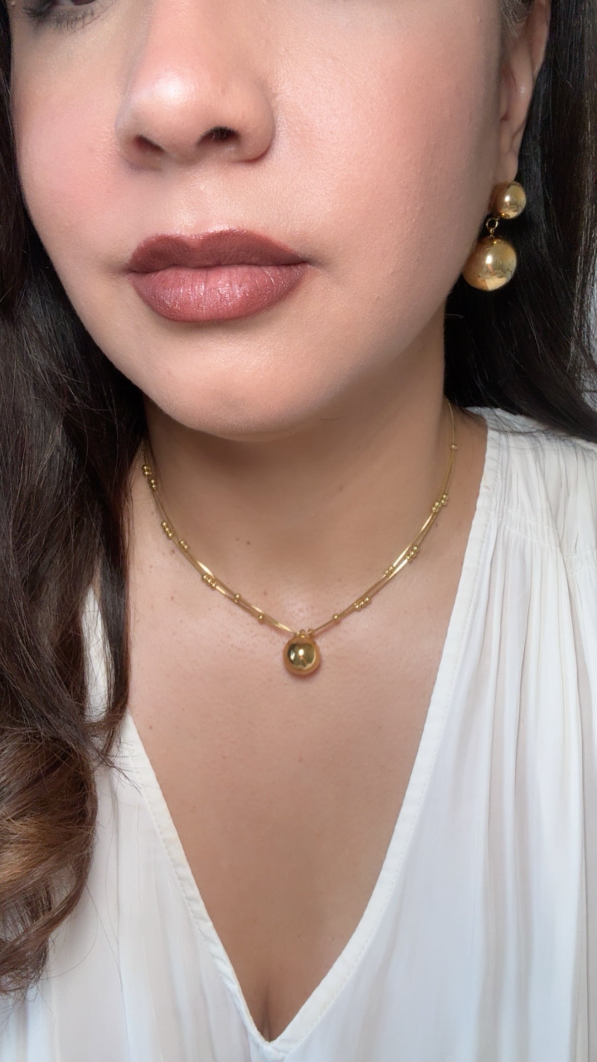 Balls Double Chain Necklace