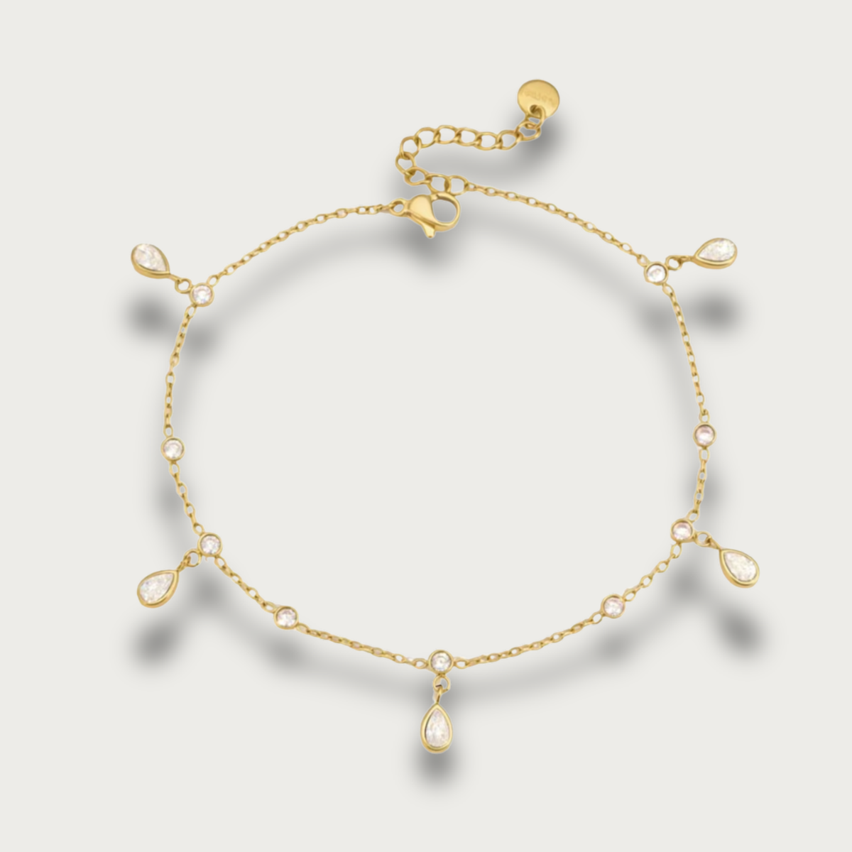 Drop Zirconia Pendants Anklet