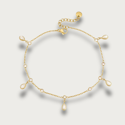 Drop Zirconia Pendants Anklet