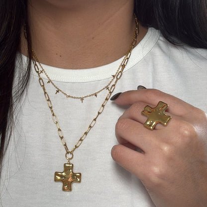 Multi Cross Pendants Necklace