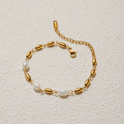 Rice Pearls & Beads Bracelet