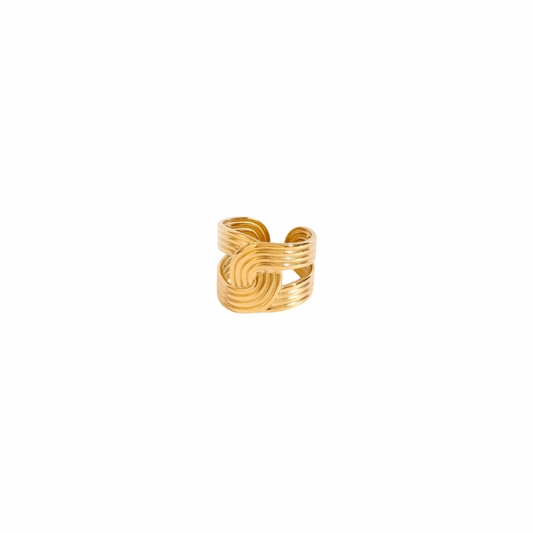 Lines Texture Joint Ring