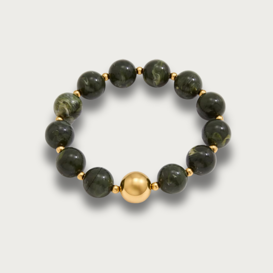 Green Resin Balls Trendy Bracelet