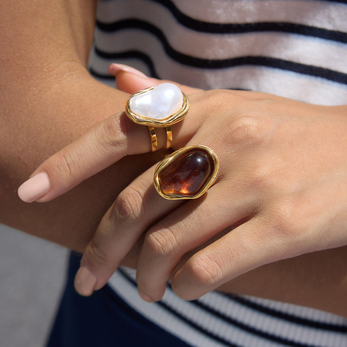 Chunky Brown Stone Ring