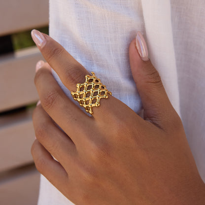Wide Mesh Ring