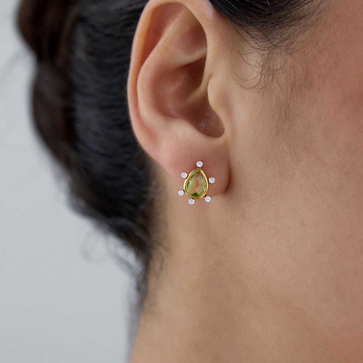 Colorful Zirconia Stud Earrings Variety