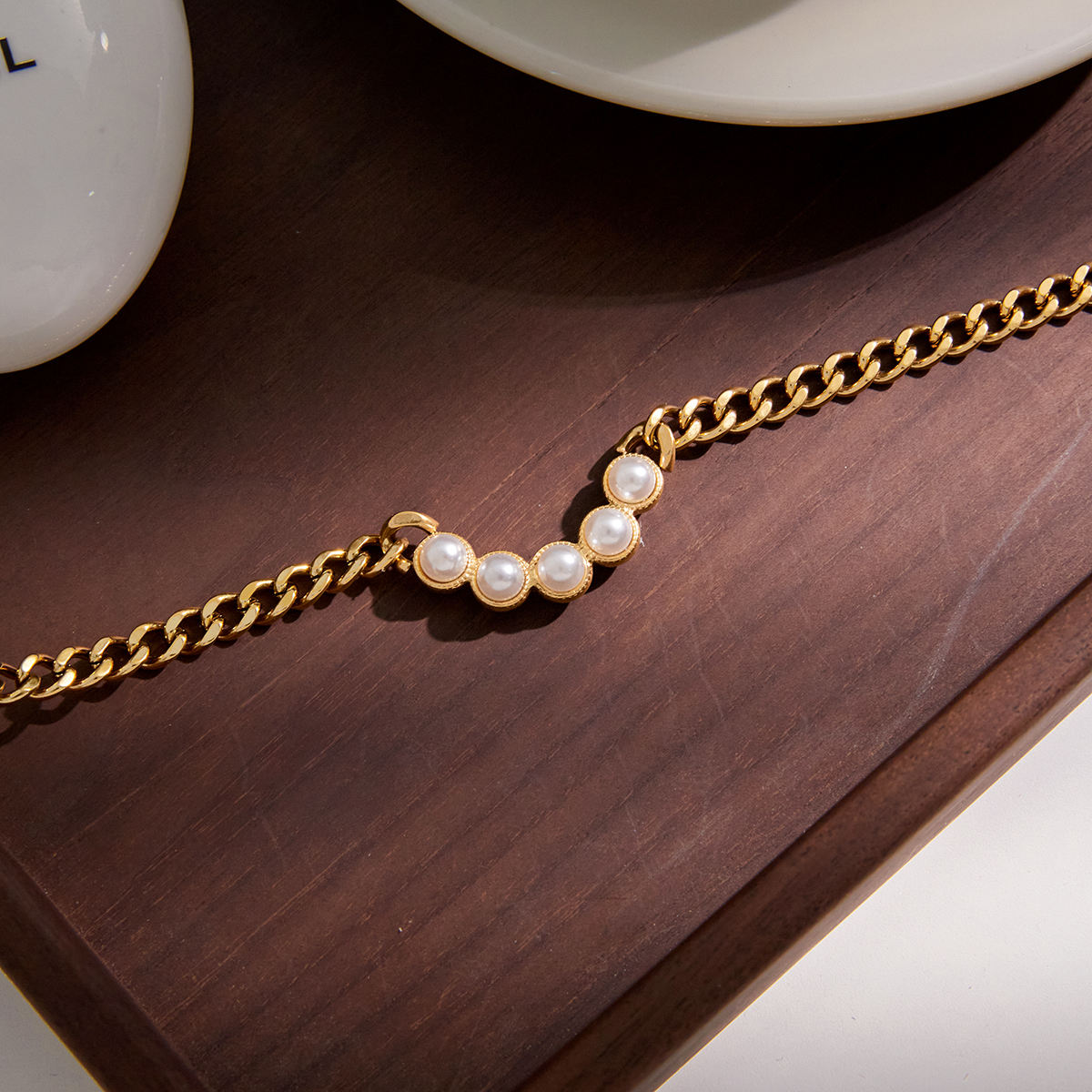 Pearls Cuban Chain Necklace