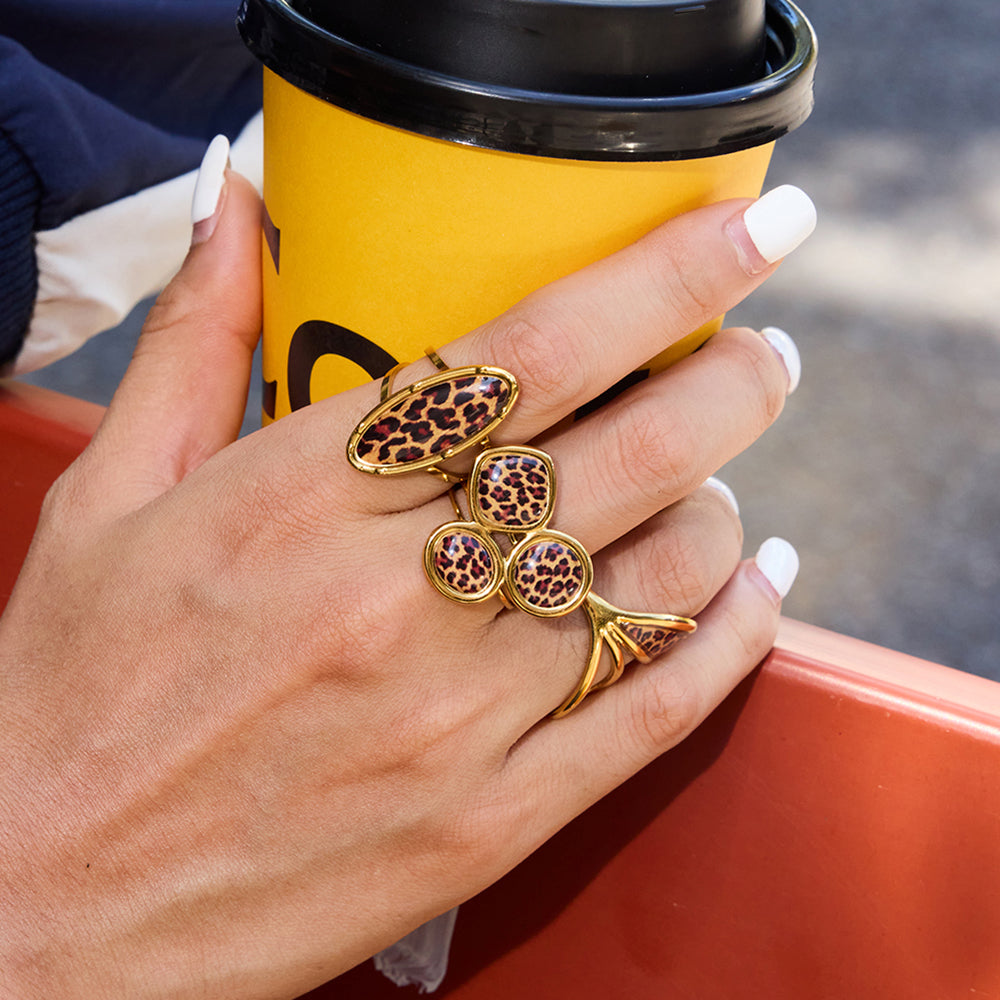 Animal Print Adjustable Ring