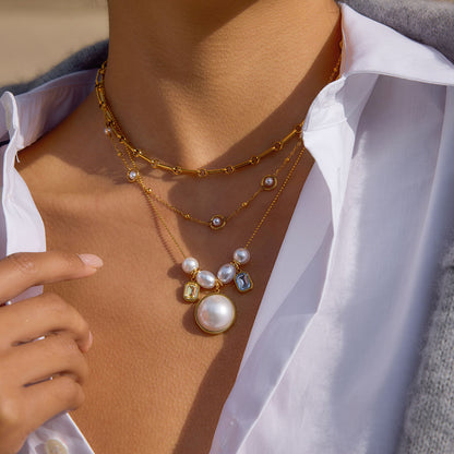 Pearls & Color Stones Necklace