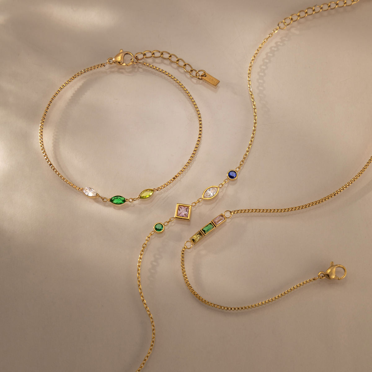 Rectangular Color Zirconias Bracelet