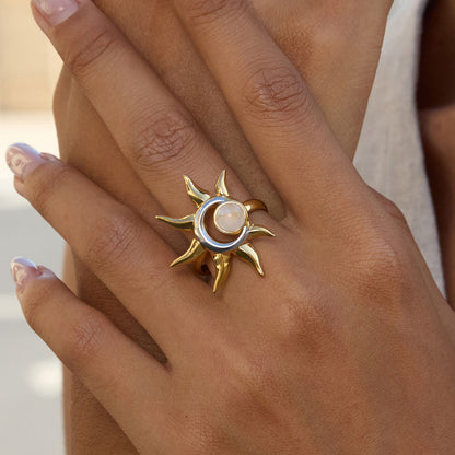 Two Tone Sun Ring