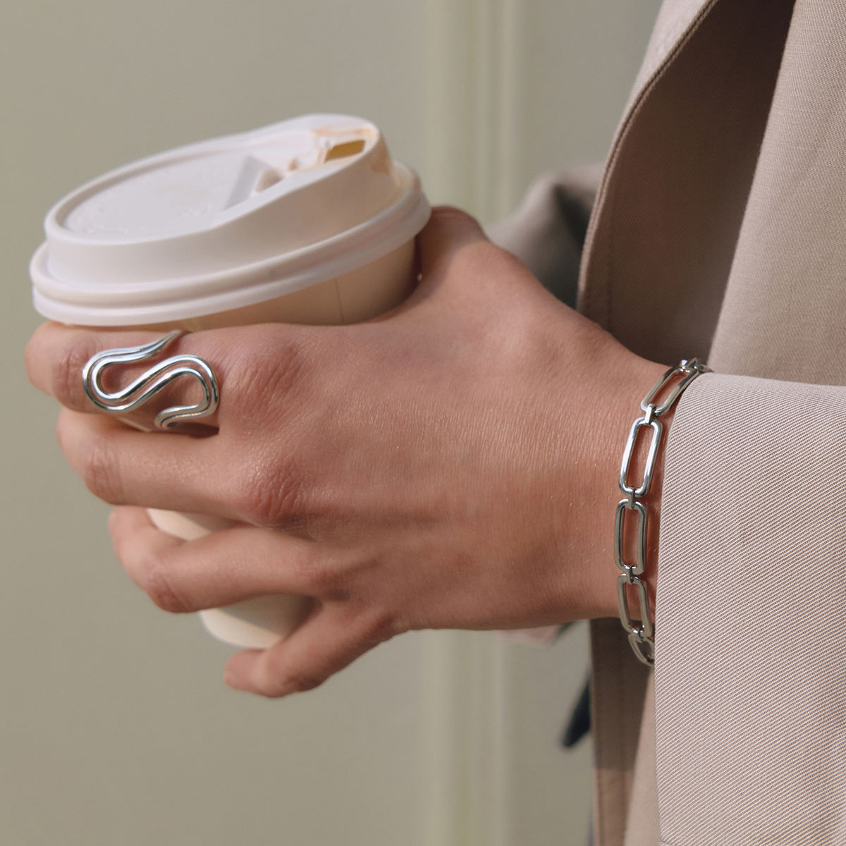 Silver S Ring
