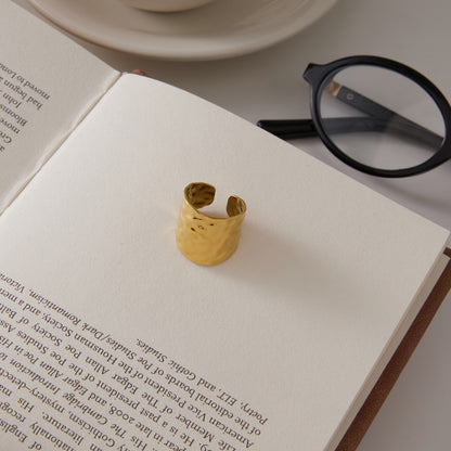 Hammered Texture Wide Ring