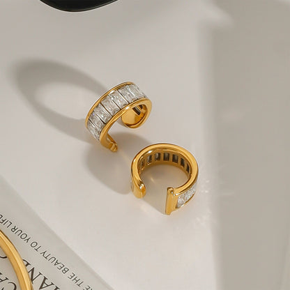 Rectangular Zirconias Earcuff Set
