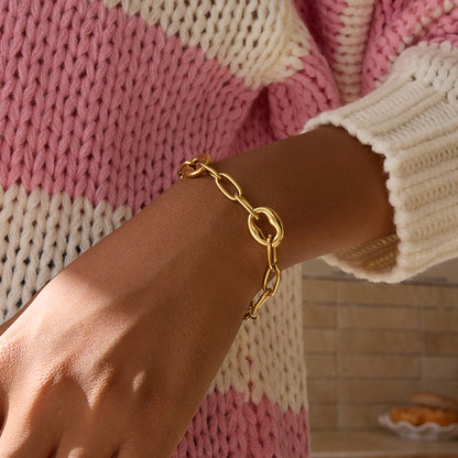 Pig & Link Chain Bracelet