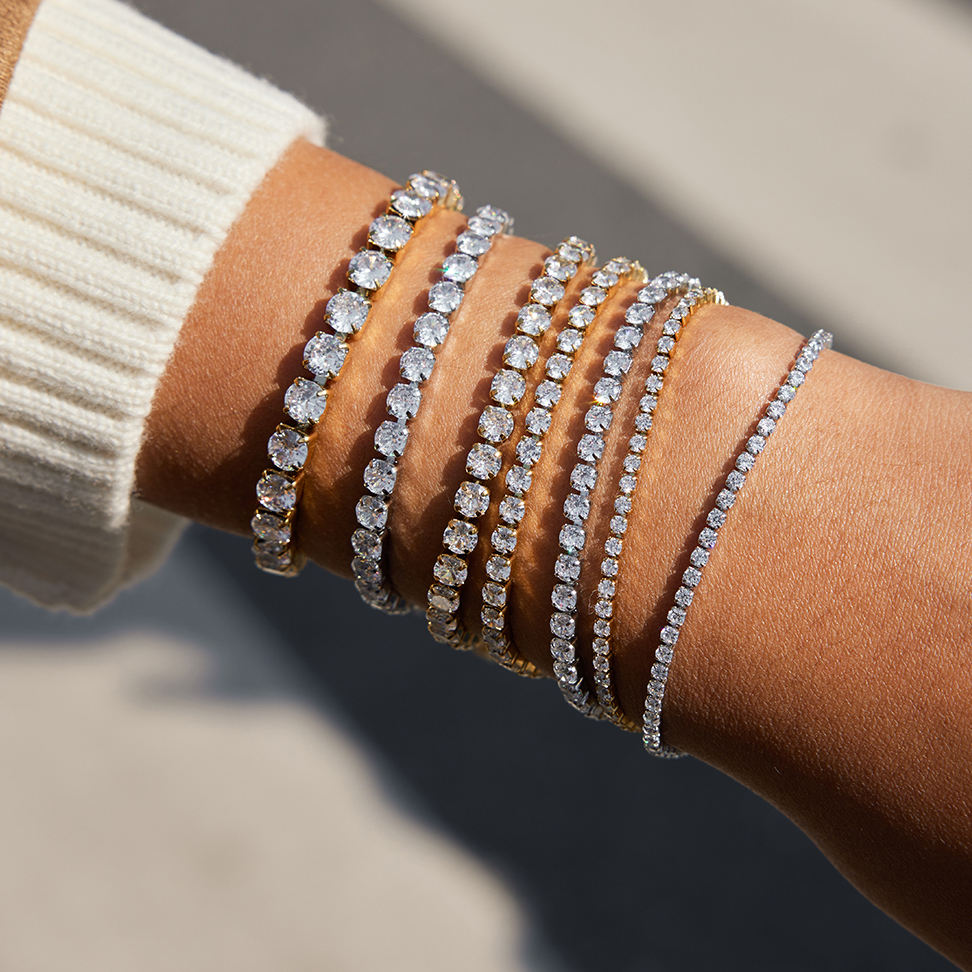 Silver Dainty Zirconias Tennis Bracelet 4mm