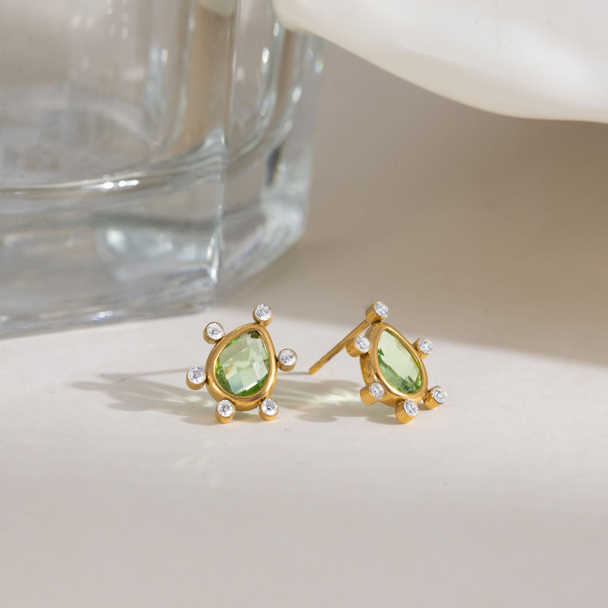 Colorful Zirconia Stud Earrings Variety