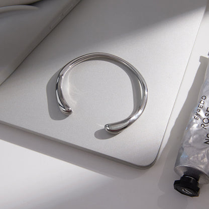Silver Irregular Cuff Bracelet
