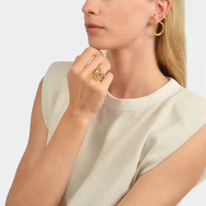 Two Tone Knotted Ring