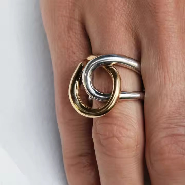Two Tone Knotted Ring