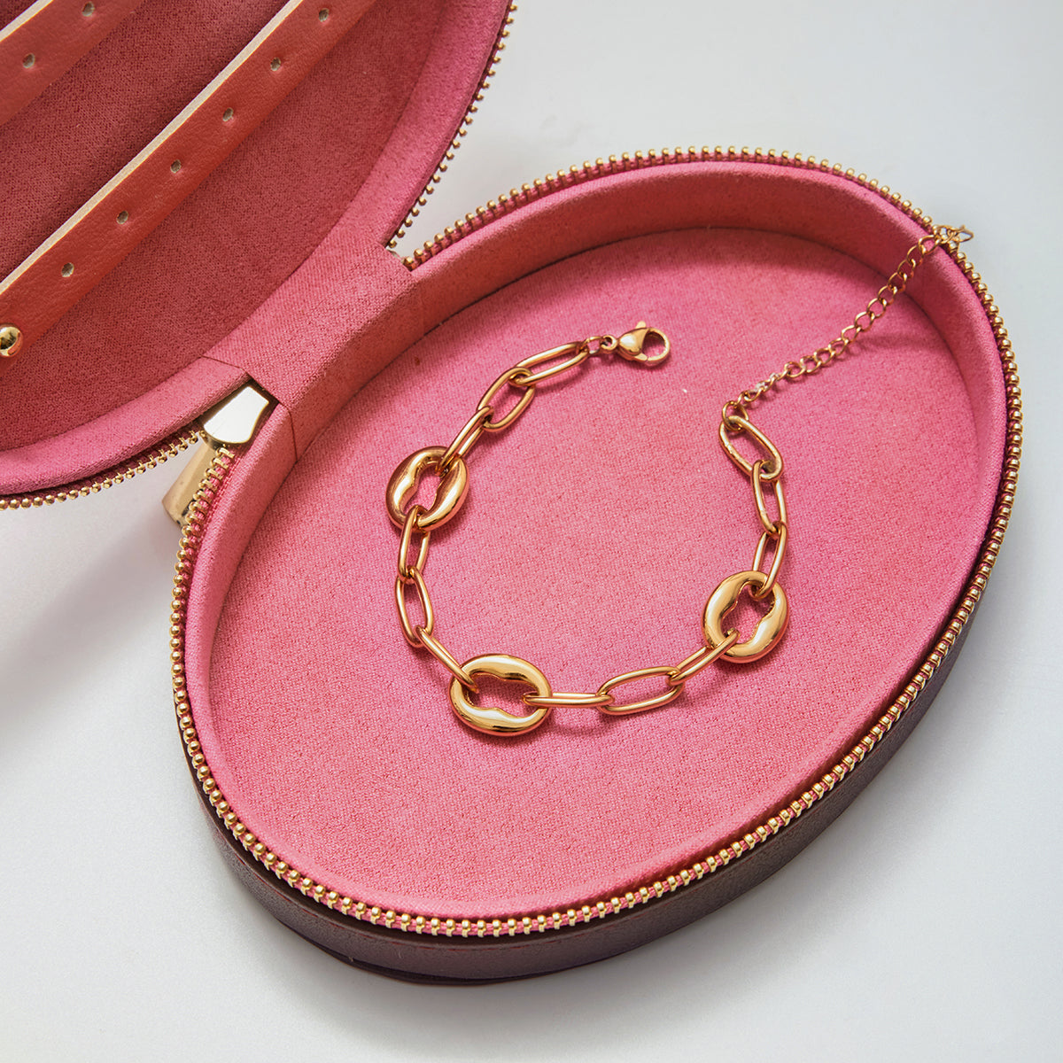 Pig & Link Chain Bracelet