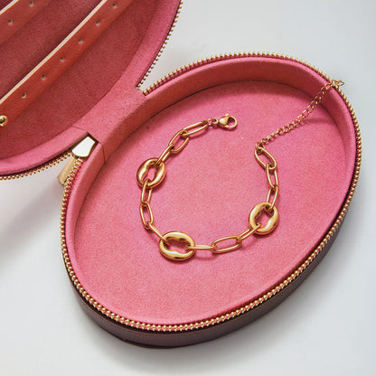 Pig & Link Chain Bracelet