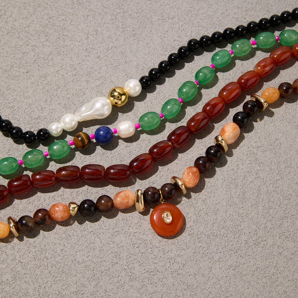 Green Stones Chunky Necklace
