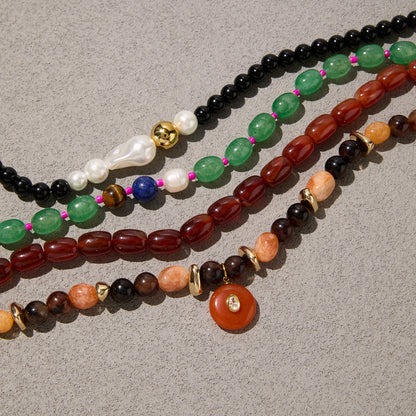 Green Stones Chunky Necklace
