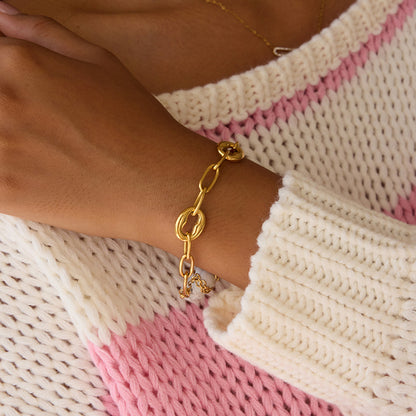 Pig & Link Chain Bracelet