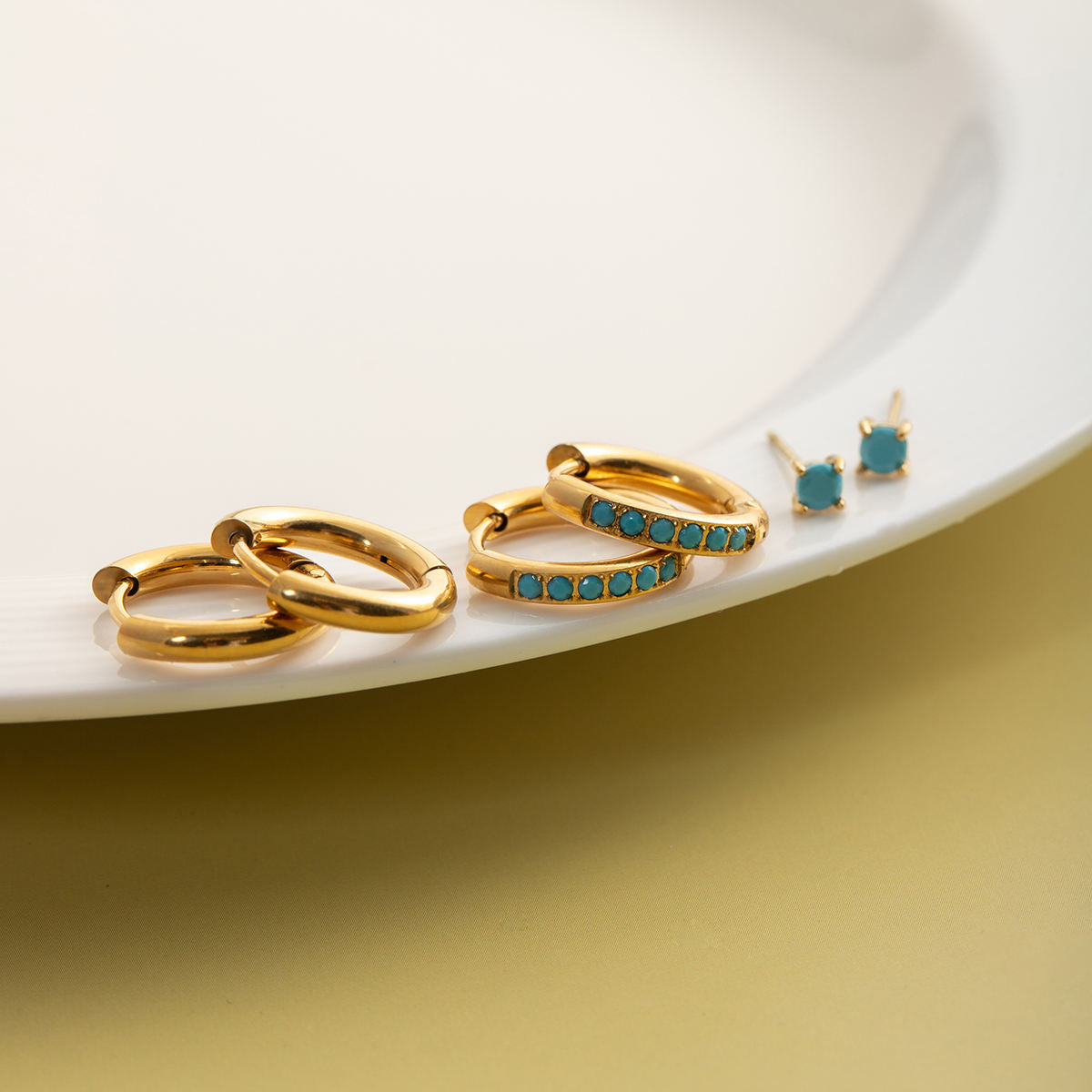 Turquoise Cute Earrings Set