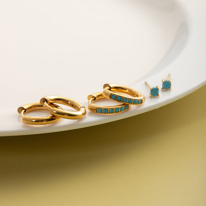 Turquoise Cute Earrings Set