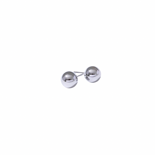 Silver Regular Ball Studs Earrings