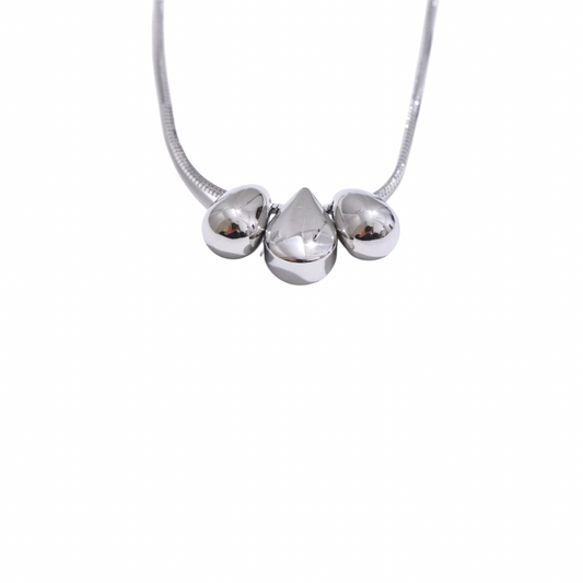 Silver Drops Pendant Necklace