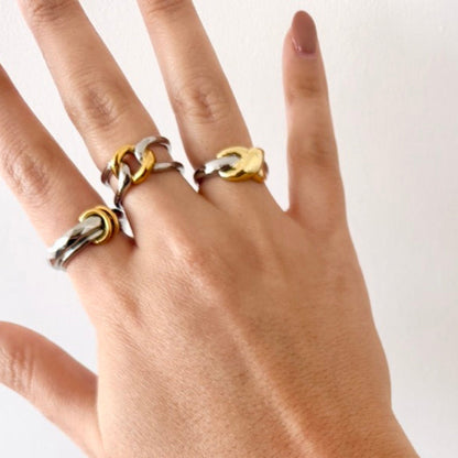 Two Tone Knot Ring